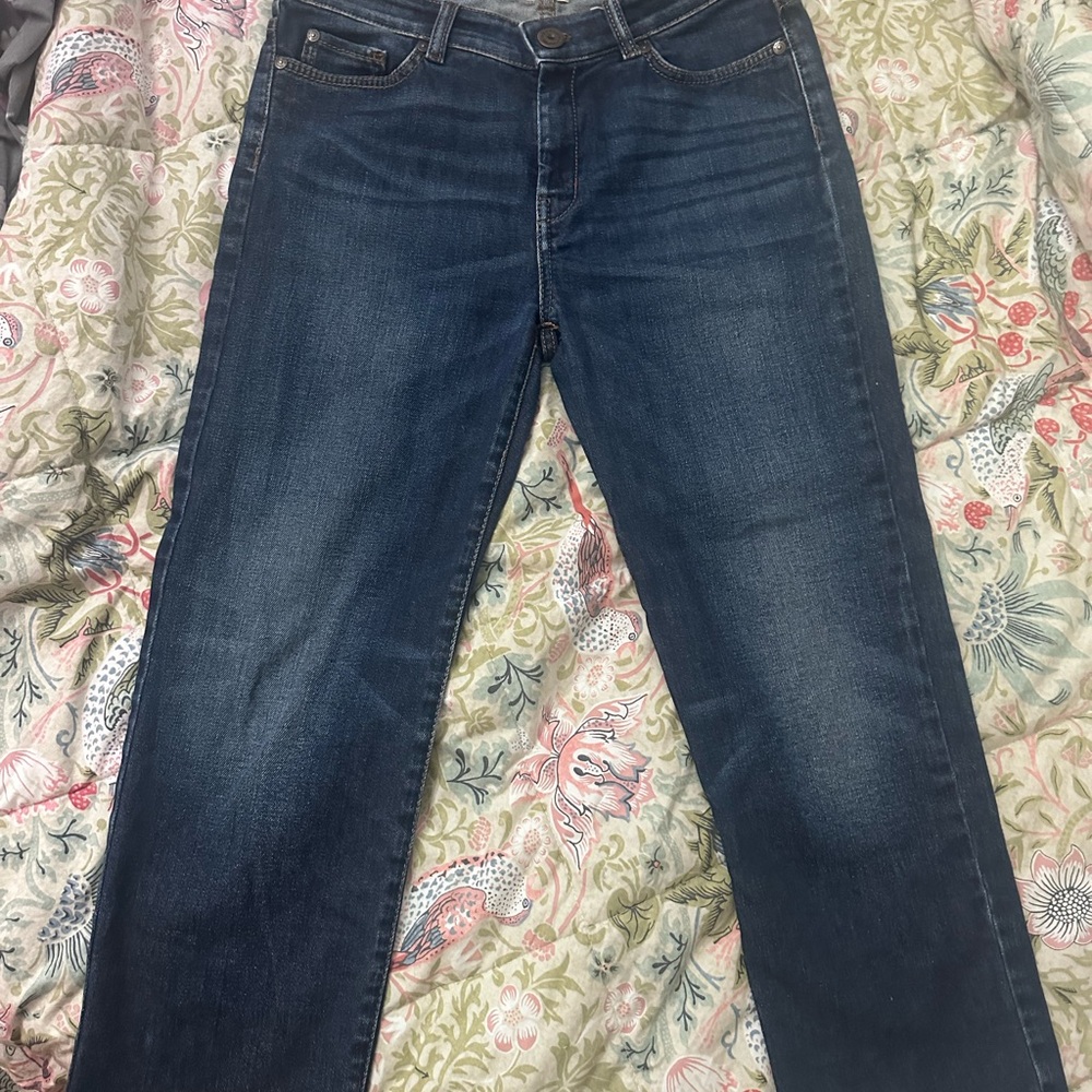 MaxMara Blue Boyfriend Jeans with Worn-In Look